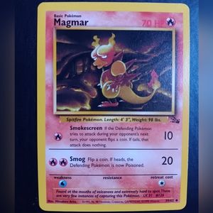 Magmar Pokemon Card - Fossil - NO. 39/62 Uncommon Non-Holo